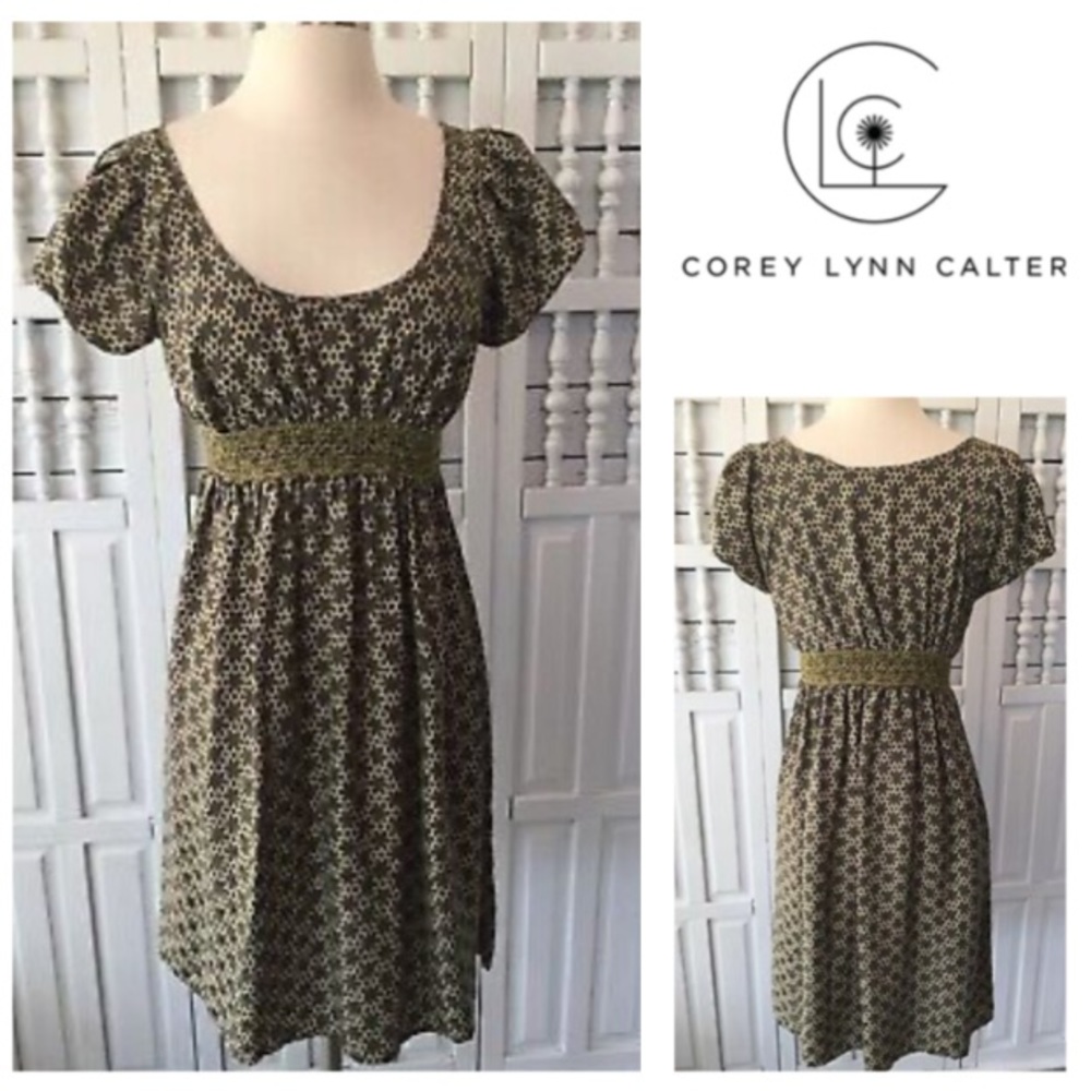 NEW! Anthropologie coreylynncalter 100% silk smocked a-line dress